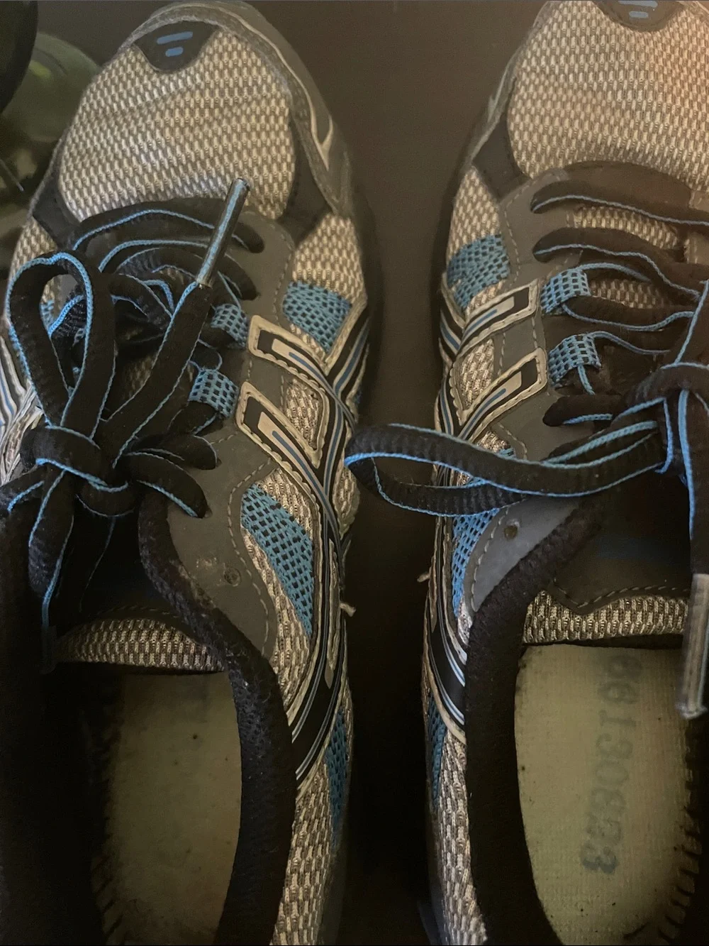 ASICS Gray and Blue Men's Gel-Venture 4 Trail Running Athletic Sneakers